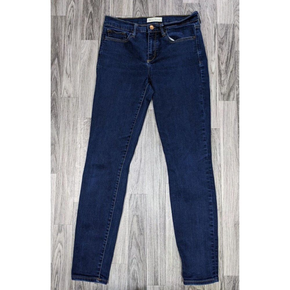 Gap Womens Size 28 L Pockets True Skinny Stretchy Denim Blue Jeans